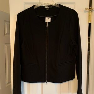 DKNY Black Zip-Up Dress Jacket